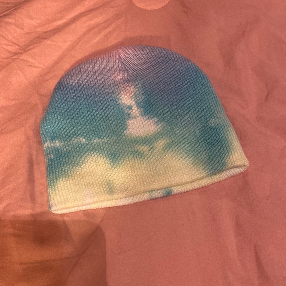 Hand tie dyed baby beenie